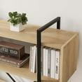 thumbnail image 4 of 6 Tier Bookshelf with Storage 71.3 Inch Tall Industrial Book Shelf with Matal Frame Open Display Bookshelves for Home Office, 4 of 8