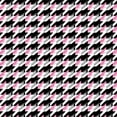 thumbnail image 3 of Ambesonne Geometric Duvet Cover Set, Modern Houndstooth Motifs, 2-Calking, Black Pink White, 3 of 3