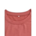 thumbnail image 5 of MYLookk Women Colorblock Round Neck Long Sleeve Tops Pullover Sweatshirt Loose, 5 of 8