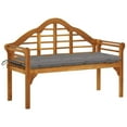 thumbnail image 4 of vidaXL Patio Queen Bench with Cushion 53.1" Solid Acacia Wood, 4 of 88