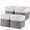 White&Grey-13"x13"x13", variant on Cube Storage Bins White&Beige-12"x12"x12" Collapsible Fabric Organizer for Home Office Closet Clothes Toys