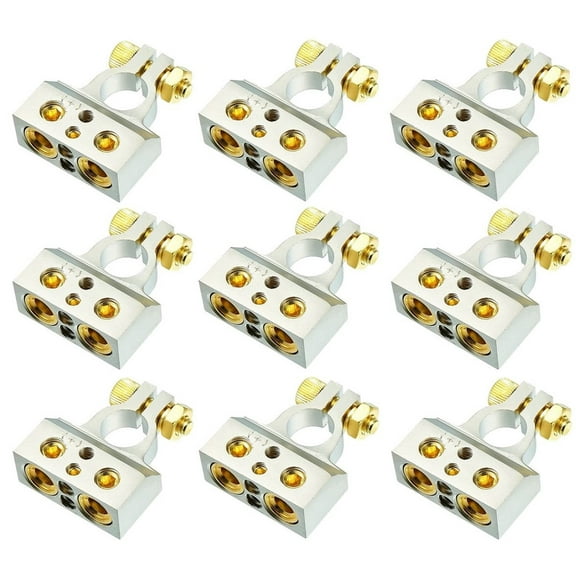 12 American Terminal ABTC300P 0/2/4/6/8 AWG Single Positive Power Battery Terminal Connectors Chrome