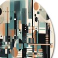 thumbnail image 3 of Designart "Quiet Depths Cream and Blue Minimalism IV" Minimalism Metal Round Wall Art, 3 of 5