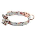 thumbnail image 3 of Collar para mascotas con nudo de flores, Collar de perro transpirable de algodón, Collar decorativo ajustable para perros y gatos, estilo pétalos, 3 of 8