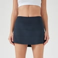 thumbnail image 6 of MIXUE Skirts For Women Summer Solid Color Comfortable Breathable Fitness Yoga Sports High Waist Mini Tennis Skirt Holiday Wear,Blue,M, 6 of 9