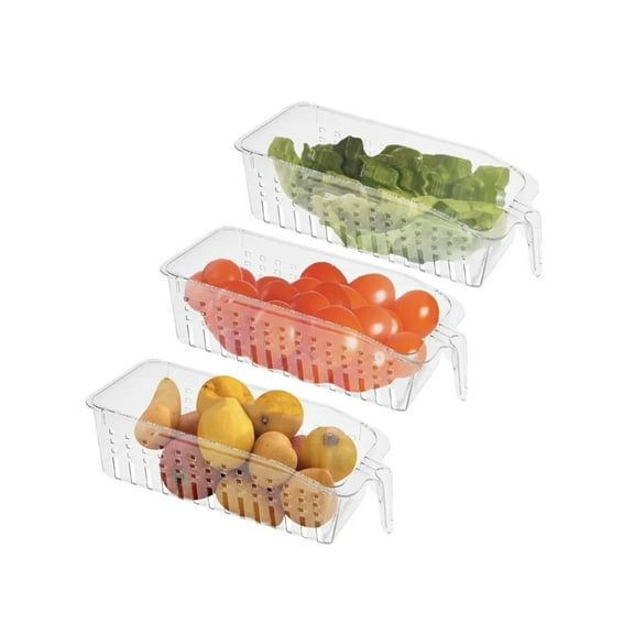 Set de 3 contenedores organizadores SIMPLY HOME para refrigerador alacena
