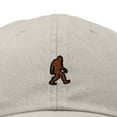 thumbnail image 2 of Dalix Sasquatch Embroidered Cap Cotton Baseball Summer Cool Dad Hat Mens in Washed Stone White, 2 of 5