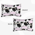 thumbnail image 4 of Naloa Cute Animal with Cow Pillowcase, Throw Pillowcase, Wrinkle-Free, Stain-Resistant with Hidden Zipper for Bedroom Sofa - 16"x24", 4 of 9