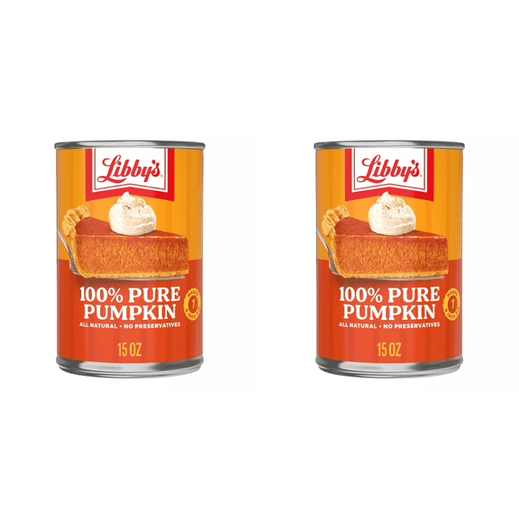 Libby's 100% Pure All-Natural Canned Pumpkin, 15 oz Pack of 2