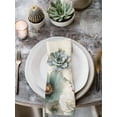 thumbnail image 3 of Cloth Napkins Set of 6 - 20x20 Inches, Vintage Flowers Washable Reusable Table Napkins, Spring Floral Teal Tulip Butterfly Soft & Absortbent Dining Napkin for Party Wedding Hotel Restaurant, 3 of 8