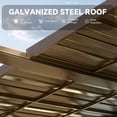 thumbnail image 5 of MELLCOM Gazebo 10x13 with Adjustable Galvanized Steel Roofs, All Aluminum Frame Permanent Pergola for Patio, Outdoor Freestanding Shelter, Dark Brown, 5 of 10