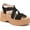 Black, variant on Dr. Scholl's Shoes Womens Dottie Slingback Slip-On Platform Sandals