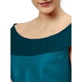 thumbnail image 4 of eloria Women's Blouse Boat Neck Filler Multicolor Sleeveless Top Color: Ocean Blue | Size: 40, 4 of 6