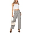 thumbnail image 3 of Yesfashion Cargo Pants Women Baggy Casual High Waisted Straight Leg Pants Loose Trousers with Pockets, 3 of 5