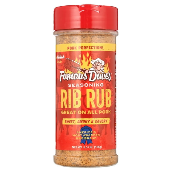 Famous Dave's Rib Rub Pork Seasoning, 5.5 oz