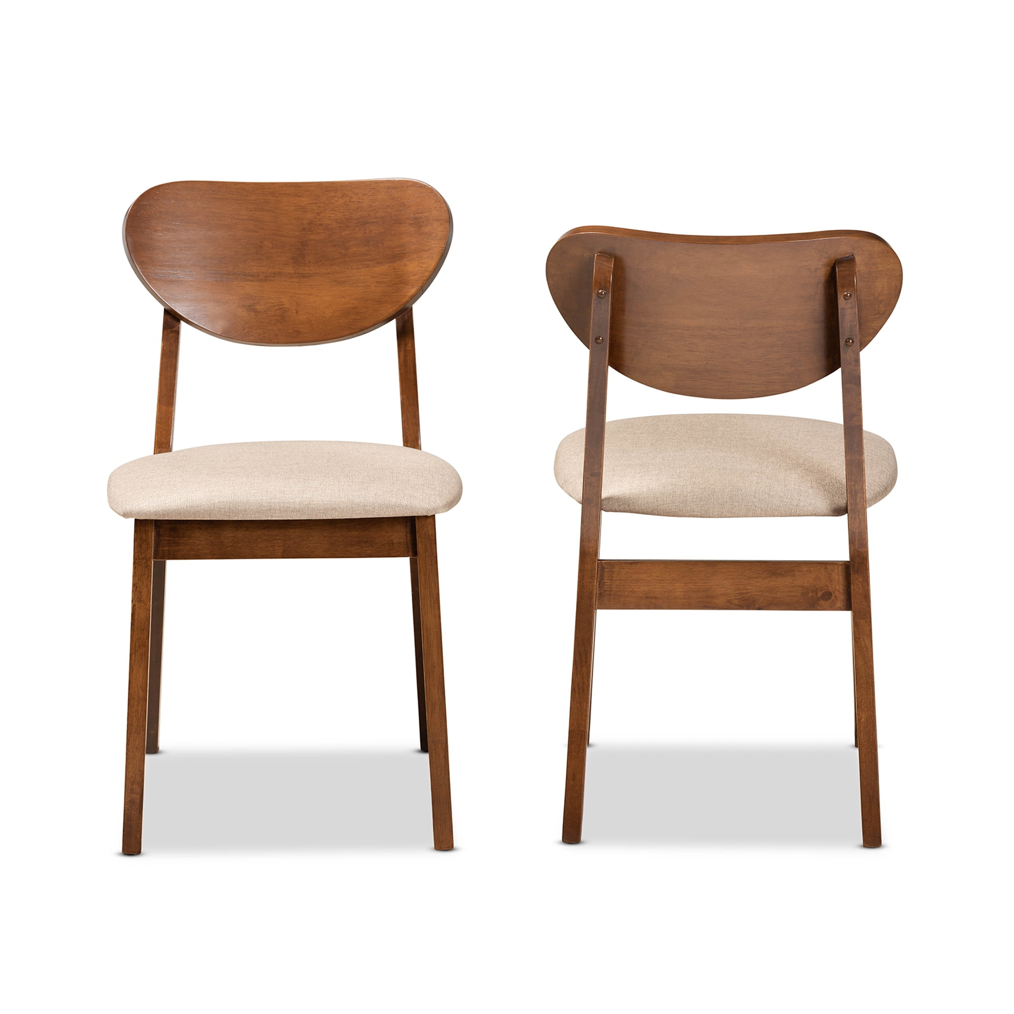 Baxton Studio Damara Dining Chair, Set of 2, Sand