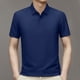 thumbnail image 1 of Playeras Elvqul Hombre con Estampado de Rayas Manga Corta Polo con Solapa Abotonada Azul Marino Casual, 1 of 6