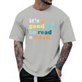 thumbnail image 4 of T-Shirt Homme Été Décontracté Imprimé Usa T-Shirt Blouse Col Rond Manches Courtes Tee-Shirts Homme Gris TG, 4 of 4