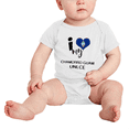 thumbnail image 2 of I Heart My Chamorro Guam Unlce Love Flag Baby Bodysuit (White, 3-6 Months), 2 of 5