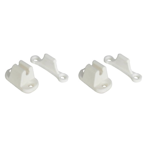 2X Door Retainer Kit T Shape Door Stop Retaining Catch Latch for Rv Caravan Boat Door Retainer Holder White