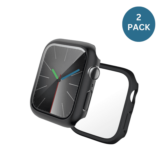 2PCS Qixxronics Case for Apple Watch Series 3/2/1 [42mm], Built-in Tempered Glass Screen Protector
