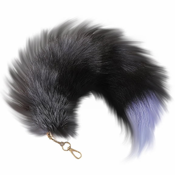Therian Faux Fur Fox Tail Keychain - Furry Tassel Pendant for Women's Cosplay Accessories, Toys, Keyrings, Jewelry Prop Fox Tail Pendant 1