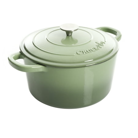 crock pot artisan 7-quart round dutch oven - pistachio green