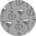 thumbnail image 1 of Ahgly Tapis Rond Lavable en Machine Intérieur Transitionnel Gris Platine, 4 Pieds Rond, 1 of 7
