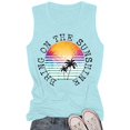 thumbnail image 4 of DHFJKG Summer Beach Sleeveless Round Neck Women's Tank Top Coconut Tree Print Vacation T Shirt Stylish Tops, 4 of 4