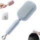 thumbnail image 1 of Self Cleaning Hair Brush with Retractable Cushion, Anti Static Scalp Massage for All Hair Types, Blue, 1 of 4