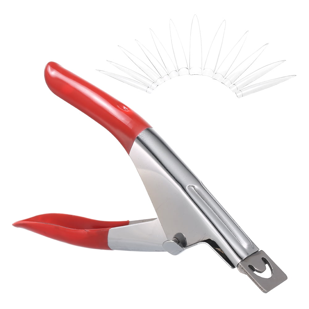 Homgeek Nail Art Cutter with 12pcs False Acrylic Nail Tips Edge Cutters