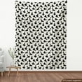 thumbnail image 3 of Ambesonne Cat Fabric by the Yard Upholstery, Funny House Pet Silhouettes, 1 Yard, Beige Black, 3 of 4