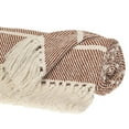 thumbnail image 4 of Parkland Collection Mio Rust Transitional Stripe Cotton Handloom Throw Blanket, Decorative Couch Throw, 50 x 60 in, 4 of 4