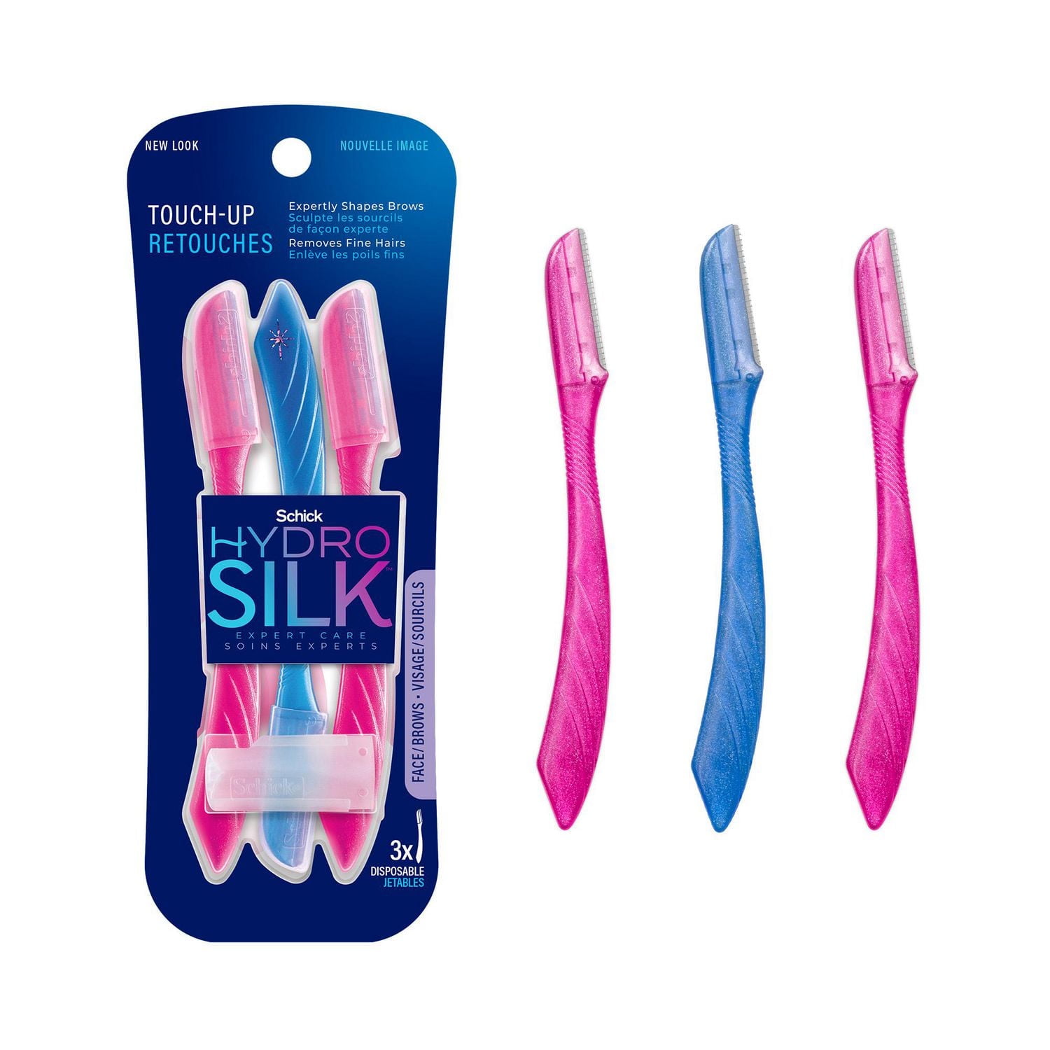 Taille-sourcils et rasoir exfoliant pour le visage Hydro Silk Touch Up de Schick
