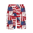 thumbnail image 6 of BVnarty Men's Summer Daily Patriotic Swim Shorts, 4th of July Trendy Print, Quick Dry Breathable Material Elastic Drawstring Waist Hot Pink XL, 6 of 6