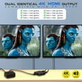 thumbnail image 4 of 4K HDMI Splitter 1 in 2 Out Mirror Display Not Expand, Dual HDMI Splitter Hub to Dual Monitors Multi-Scree Displays Audio Synchronization, Compatible for MacBook Laptop Desktop PC Graphics Card TV, 4 of 8