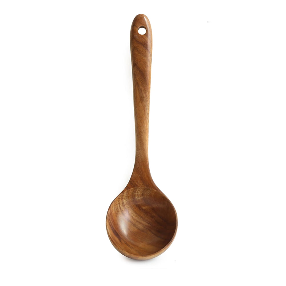 Details about   Long Handled Wooden Soup Bamboo Spoons Kitchen Cooking Utensil Rice Spoon Tools