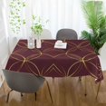 thumbnail image 3 of Yayeee Tablecloths 60" x 108" Rectangle Wrinkle Resistant Party Table Cover, Circular Gold Pattern, 3 of 8