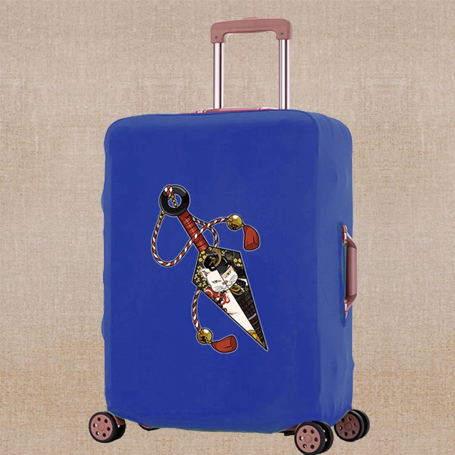 Luggage Cover Elasticity Dust-proof Travel Accessory Covers Apply To 18-32 Inch Suitcase Samurai Print Trolley Protective Case 8samurai027 S (18-21inch)