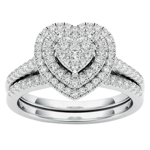 Fiudx Elegante Joyería de Moda Nupcial Circonita Diamante Elegante Boda