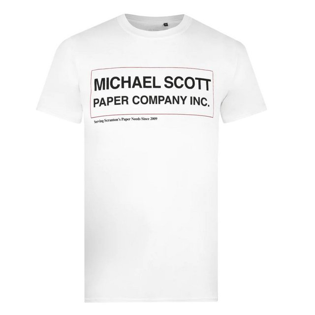 The Office - Camiseta Michael Scott Paper Co para Hombre (Blanco)