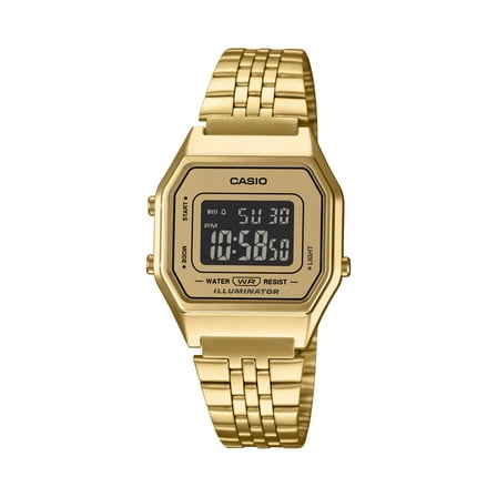 Gold- Tone Digital Retro Ladies' Watch, LA680WGA-9B