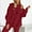 02 * Red, variant on amkenre Sweatshirts for Women 3 Piece Outfits Women Long Sleeve Jackets Tank Tops and Comfy Gym Yoga Pants Loose Solid Color Ladies Loungewear Daily Sets