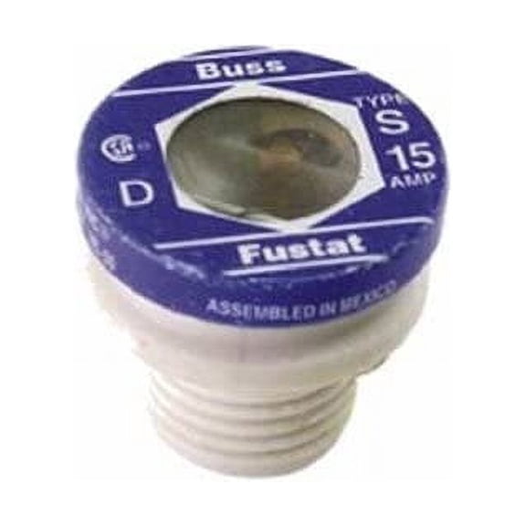 2-Pk. 15-Amp Type S Plug Fuse -BP/S-15