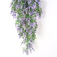 thumbnail image 4 of Guirnalda de lavanda artificial simulación floral vid oficina en casa plástico flor falsa ratán, púrpura sidaley HA8324-01B, 4 of 6