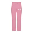 thumbnail image 4 of Moxiu Gym Sweatpants Men Baggy Open Bottom Sweat Pants Straight Leg Fleece Joggers Drawstring Athletic Pants with Pockets Pink,XXXL, 4 of 6