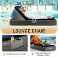 thumbnail image 6 of RADIATA 13-Piece wicker outdoor sectional with fire pit, patio furniture set with fire pit table, high back patio furniture set, large outdoor sectional, modern patio furniture set,Gray/Navy blue, 6 of 9