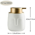 thumbnail image 3 of ABPETE Unique Modern Soap Dispenser, Face-Shaped Ceramic Bottle with Rust Proof Gold Matte Pump, Decorative Lotion Dispenser for Bathroom or Kitchen (Black), 3 of 14
