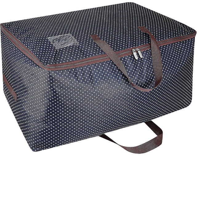 Bolsa grande de 100 l para guardar ropa debajo de la cama, con cremallera y resistente a la humedad (estrella gris)