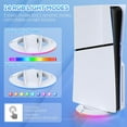 thumbnail image 3 of Support Vertical pour Console PS5 Slim Édition Disque et Numérique avec 14 Modes Lumineux LED, Base RGB de Remplacement pour Playstation 5 Slim, 3 of 7